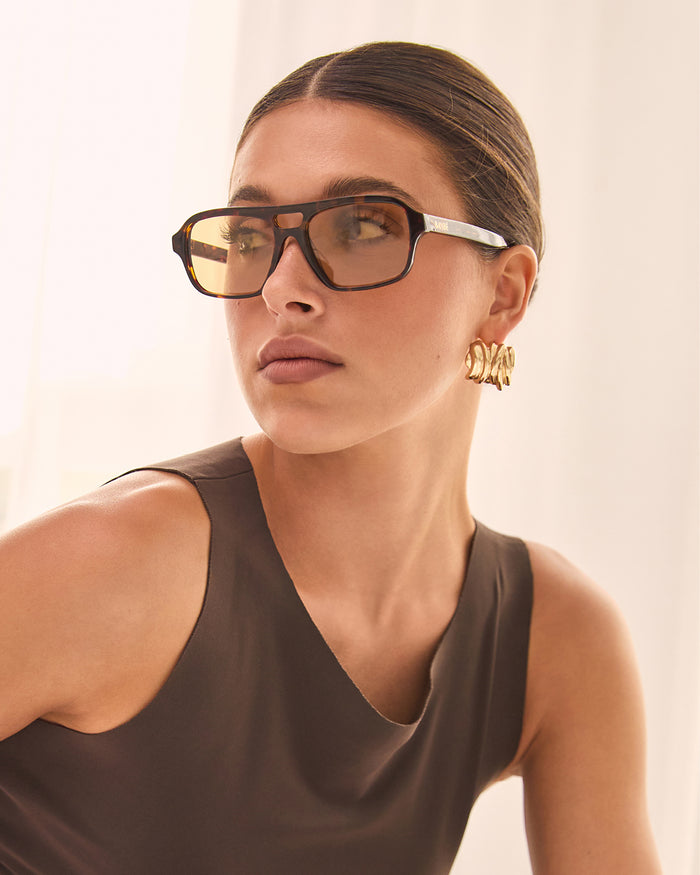 THE DELEVIGNE - HAVANA-YELLOW-SUNGLASSES-BANBE-O/S-Billini