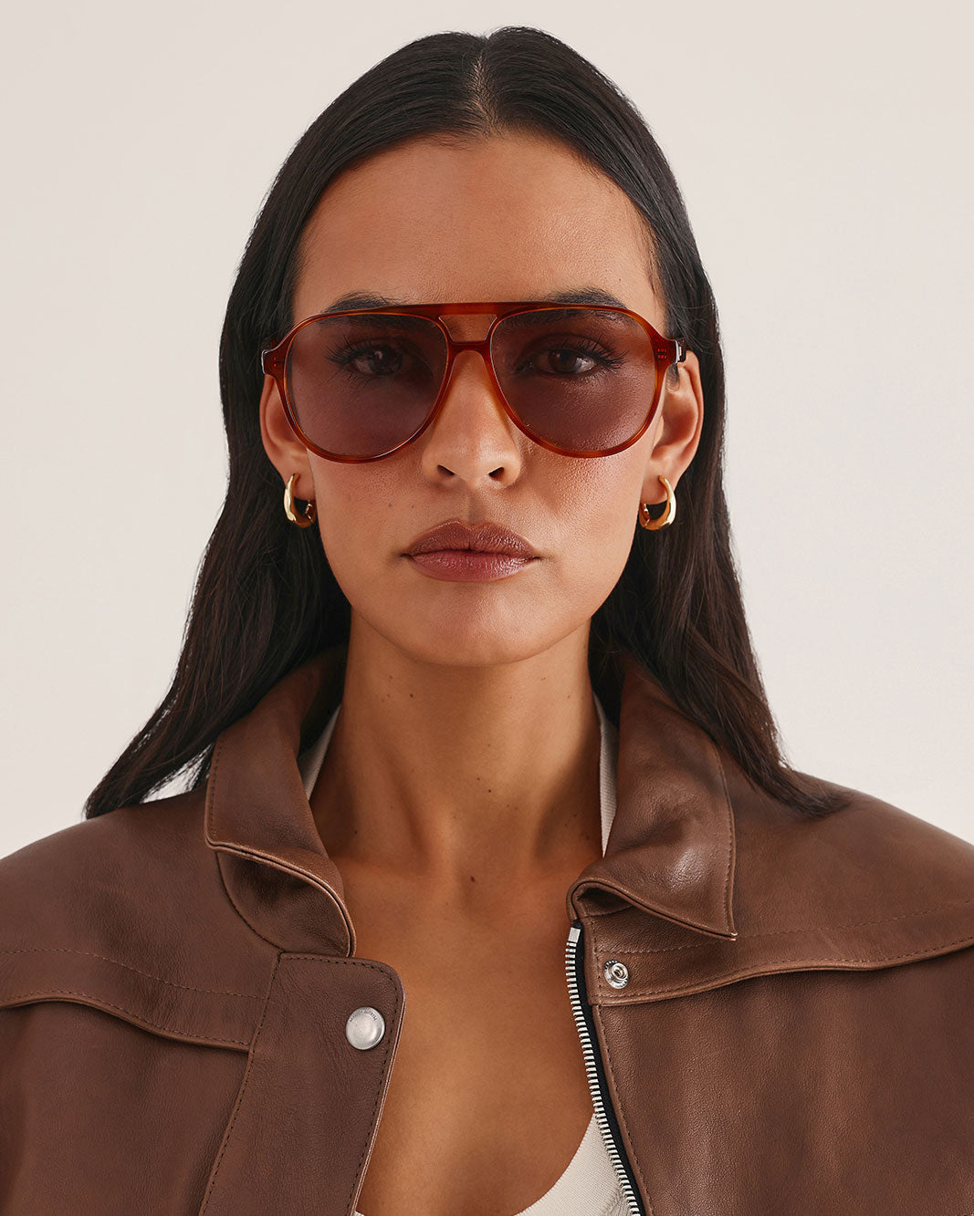 THE FLORENCE - DEEP AMBER-ROSE-SUNGLASSES-BANBE-Billini