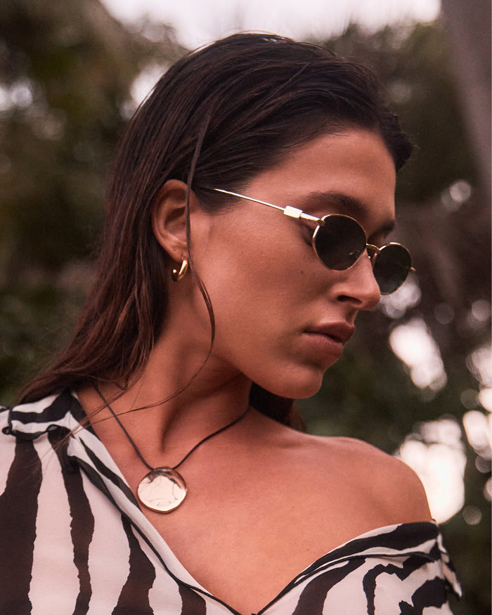 THE MILA - GOLD-GREEN-SUNGLASSES-BANBE-Billini