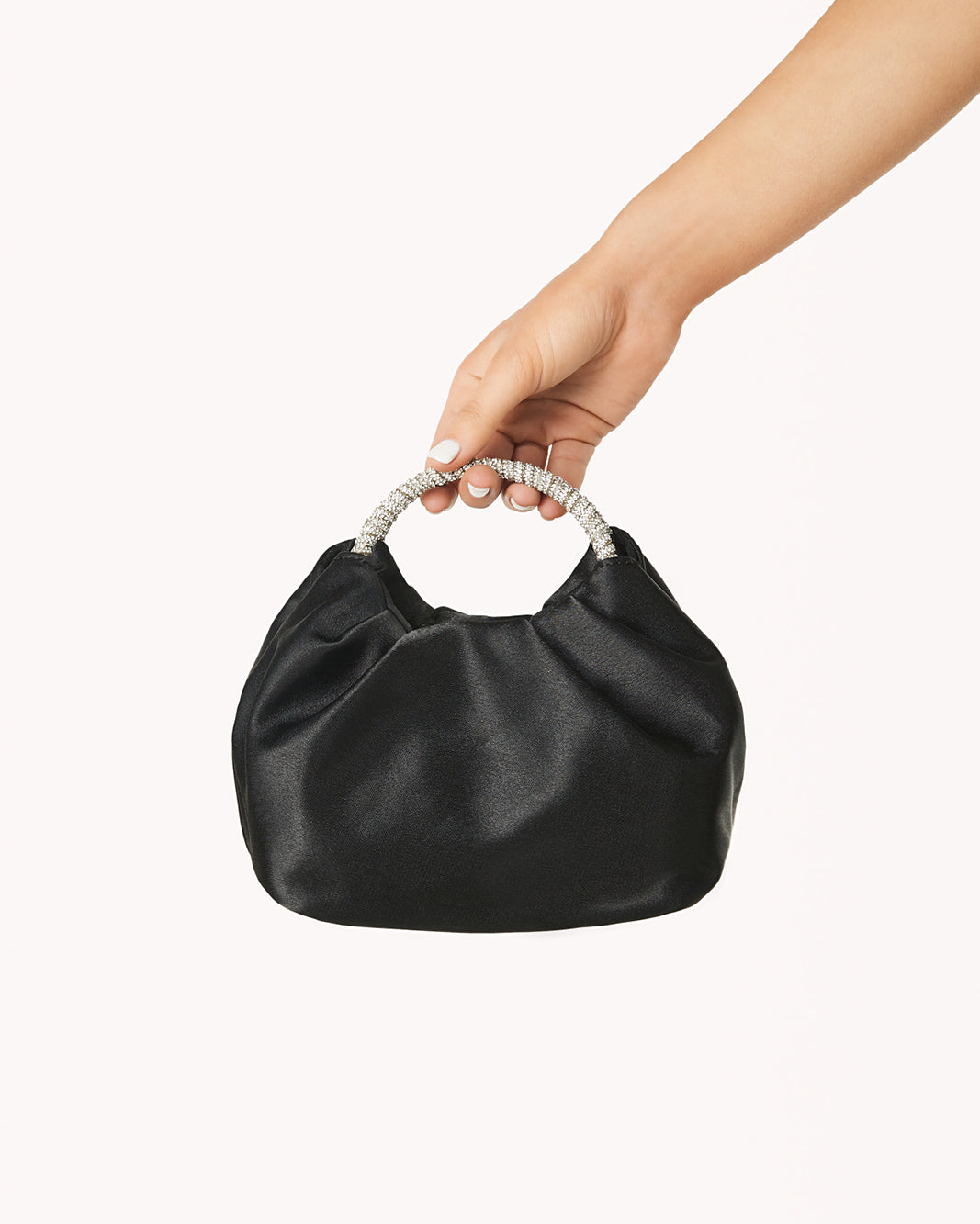 THE MINI - BLACK SATIN-Handbags-Billini--Billini