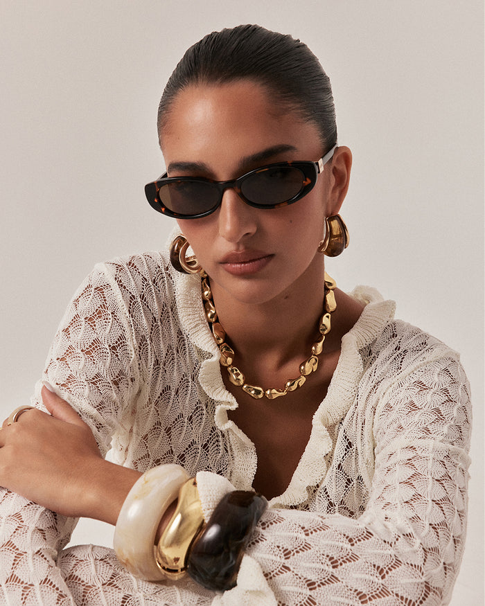 THE OLIVIA - HAVANA TORT-CHOCOLATE-SUNGLASSES-BANBE-Billini