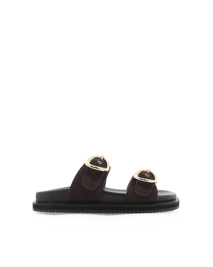 THERESA - DARK CACAO SUEDE-Sandals-Billini-Billini