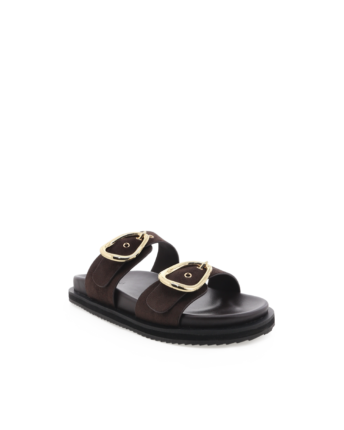 THERESA - DARK CACAO SUEDE-Sandals-Billini-Billini