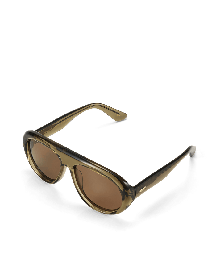 THE ROBINSON - TRANSLUCENT GREEN-BROWN-SUNGLASSES-BANBE-Billini