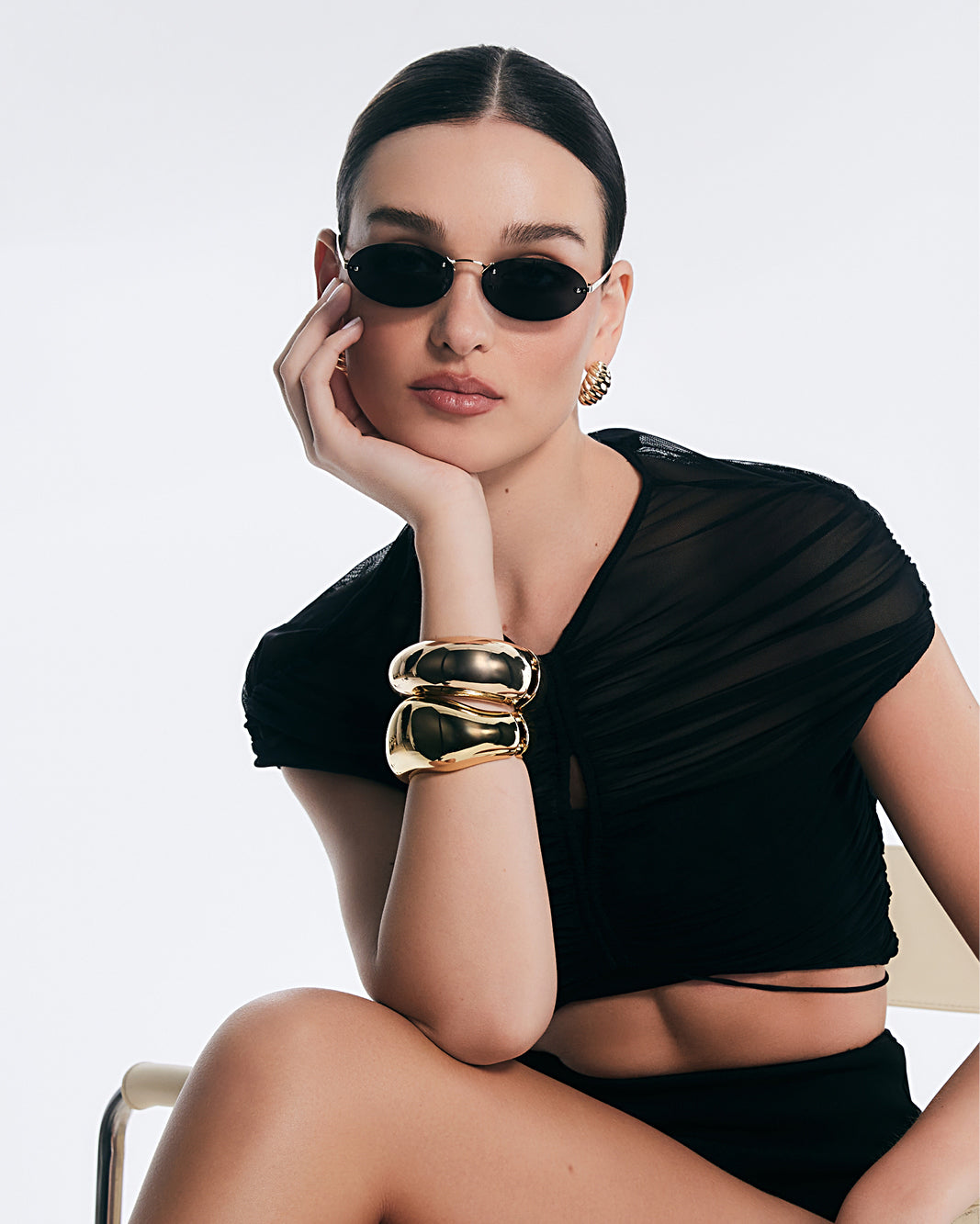 THE SABRINA - GOLD-SMOKE-SUNGLASSES-BANBE-Billini