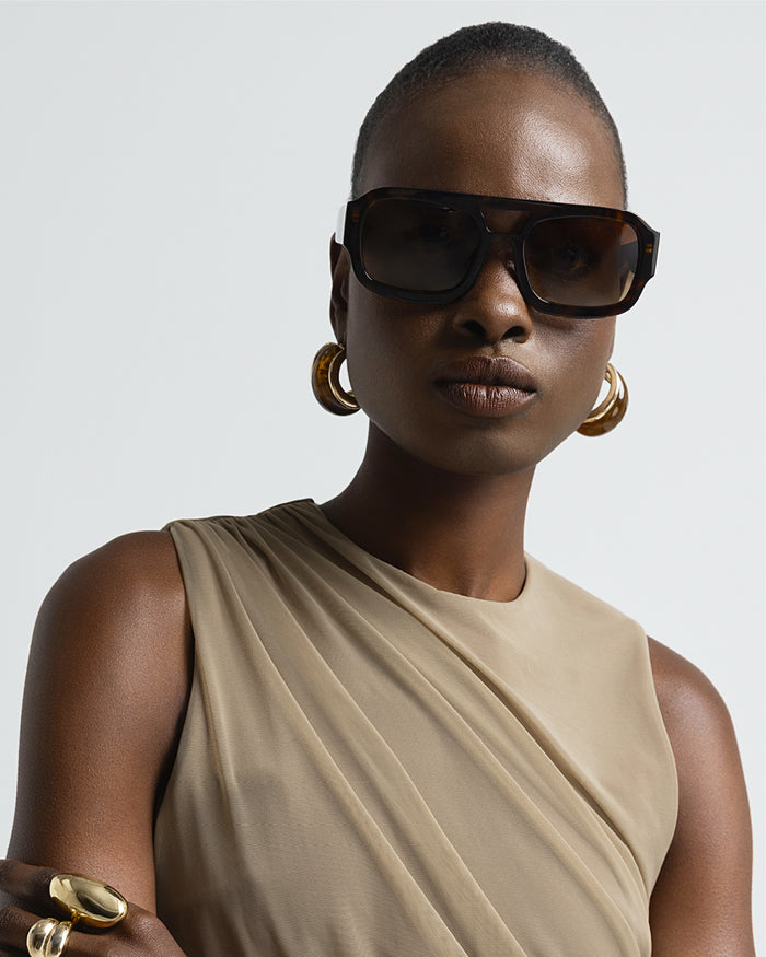 THE SUKI - DARK HAVANA TORT-CHOC FADE-SUNGLASSES-BANBE-Billini