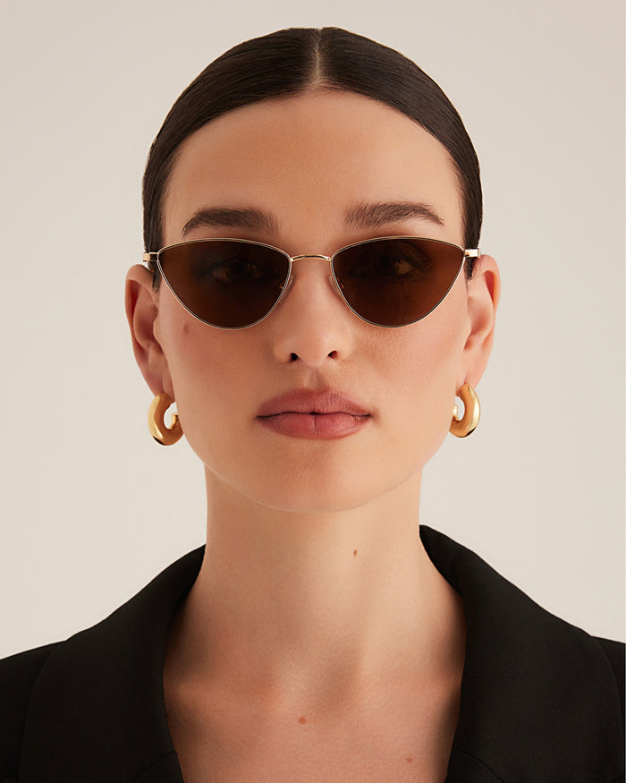 THE SYDNEY - GOLD-BROWN-SUNGLASSES-BANBE-Billini