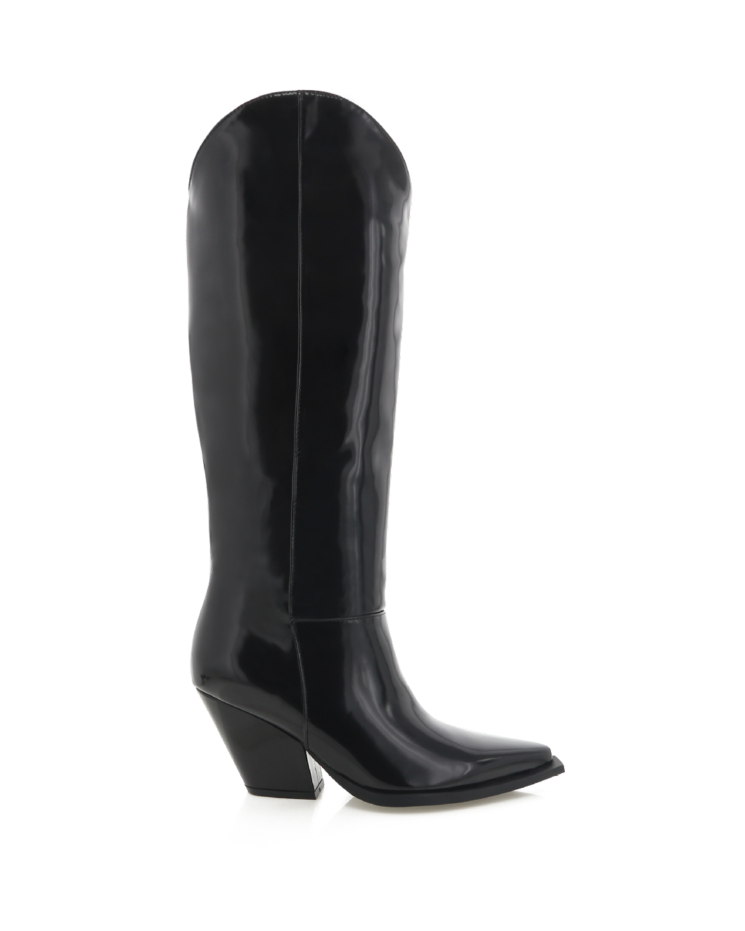 THE WESTERN - BLACK SEMI PATENT-Boots-Billini-Billini