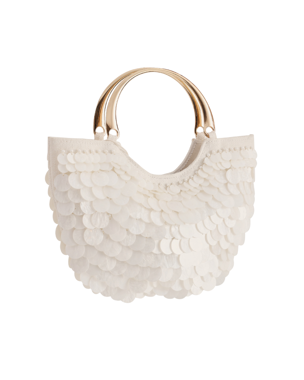 TIERNEY SHELL HANDLE BAG - CREAM-Handbags-Billini-Billini