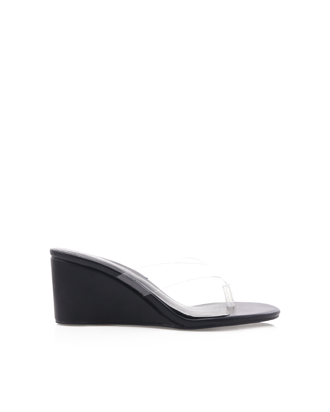 TIGGY - CLEAR-BLACK-Wedges-Billini-Billini