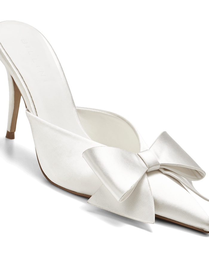 UPTON - WHITE SATIN-PUMPS-Billini-Billini