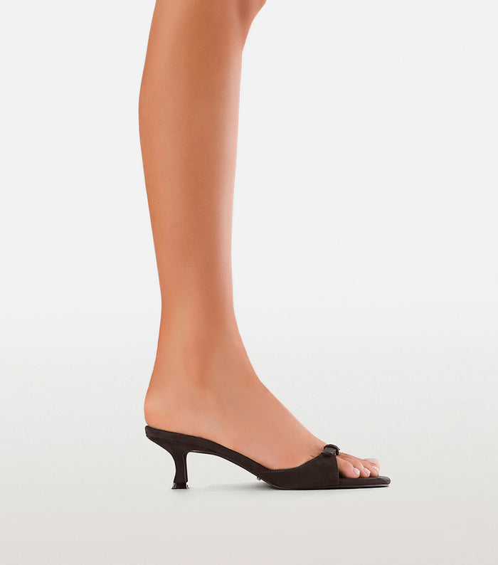 VALERIE - DARK CACAO SUEDE-Heels-Billini-Billini