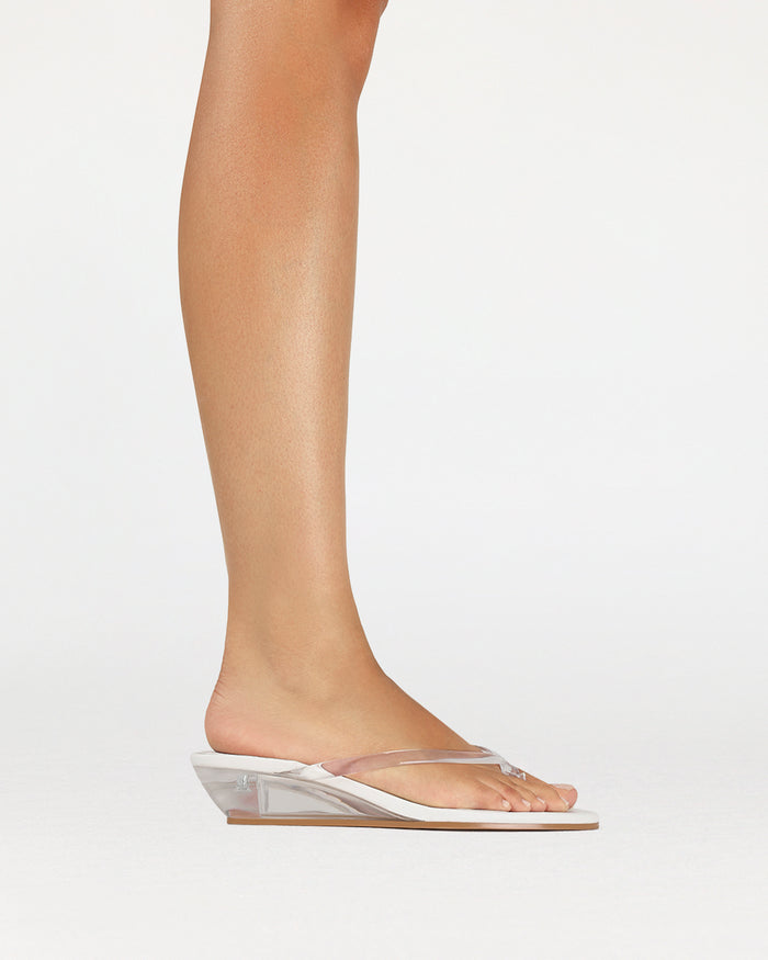 VANJA - CLEAR-WHITE-Wedges-Billini-Billini