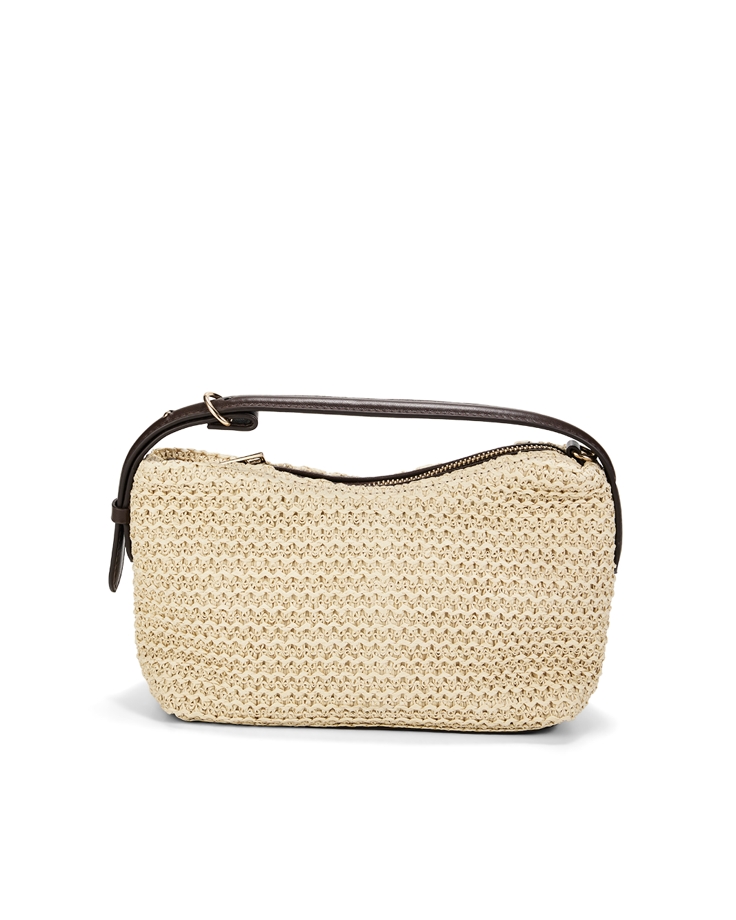 VERONICA SHOULDER BAG - NATURAL RAFFIA-CHOCOLATE-Handbags-Billini-Billini