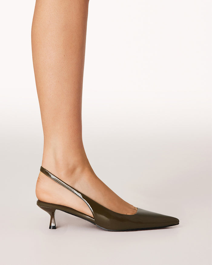 VILJA - OLIVE PATENT-PUMPS-Billini-Billini