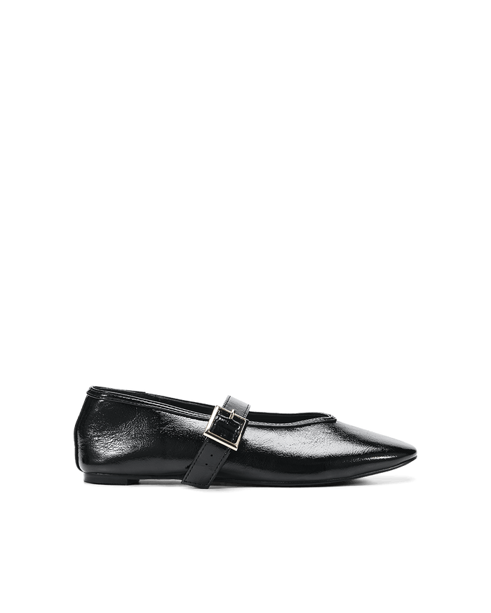 WEDNESDAY - BLACK CRINKLE-Flats-Billini-Billini