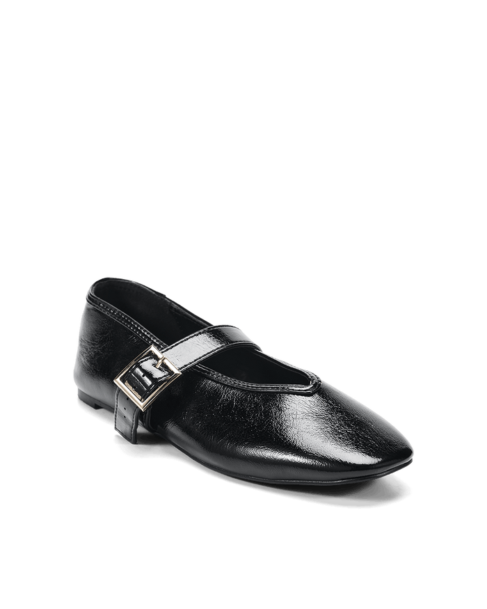 WEDNESDAY - BLACK CRINKLE-Flats-Billini-Billini
