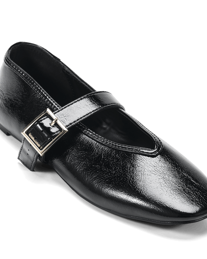 WEDNESDAY - BLACK CRINKLE-Flats-Billini-Billini