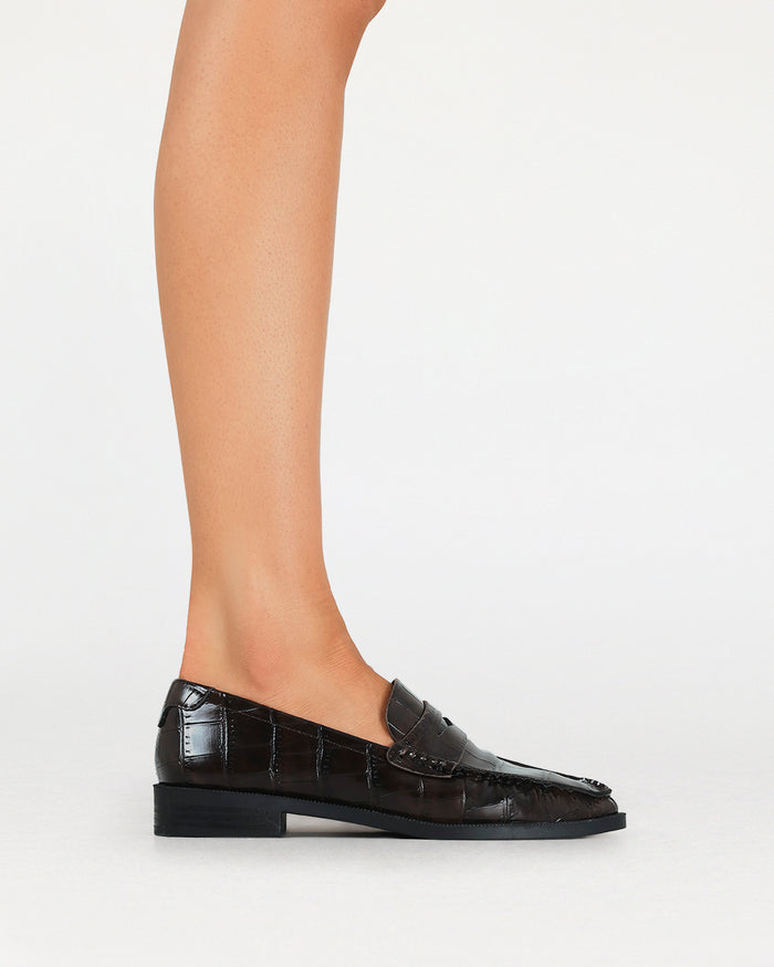 WHITMORE - ESPRESSO CROC-Flats-Billini-Billini