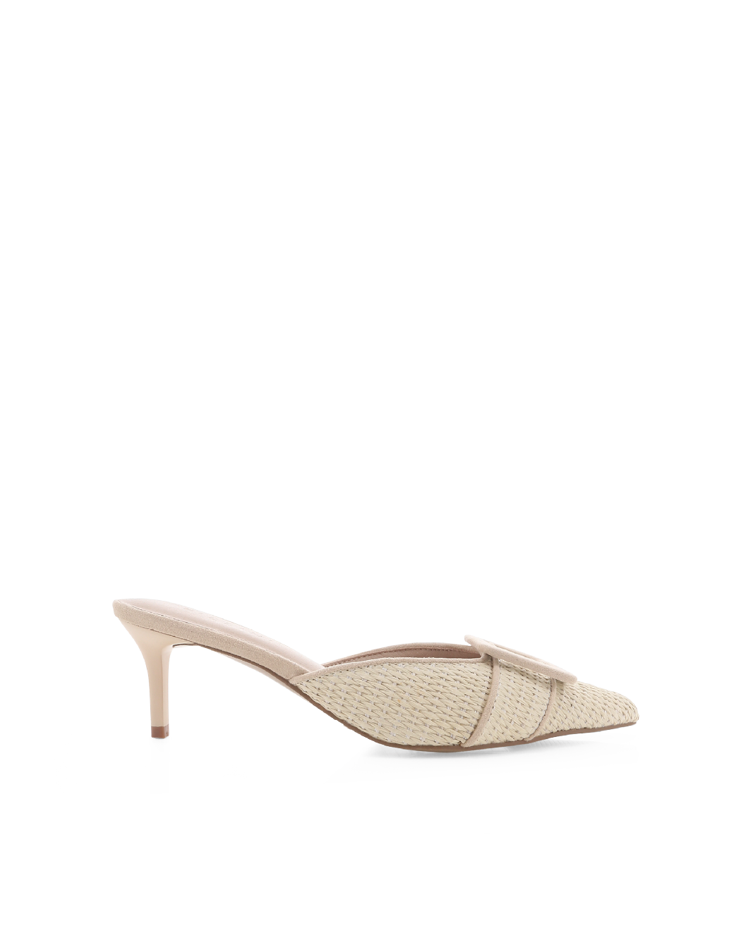 YORKIE - NATURAL RAFFIA-WHEAT SUEDE-PUMPS-Billini-Billini