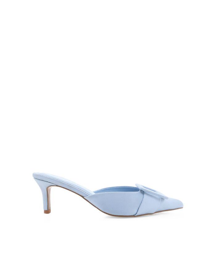 YORKIE - POWDER BLUE SATIN-PUMPS-Billini-Billini