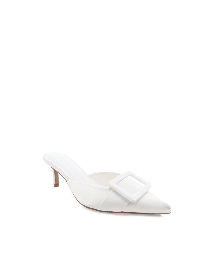 YORKIE - WHITE SATIN-PUMPS-Billini-Billini