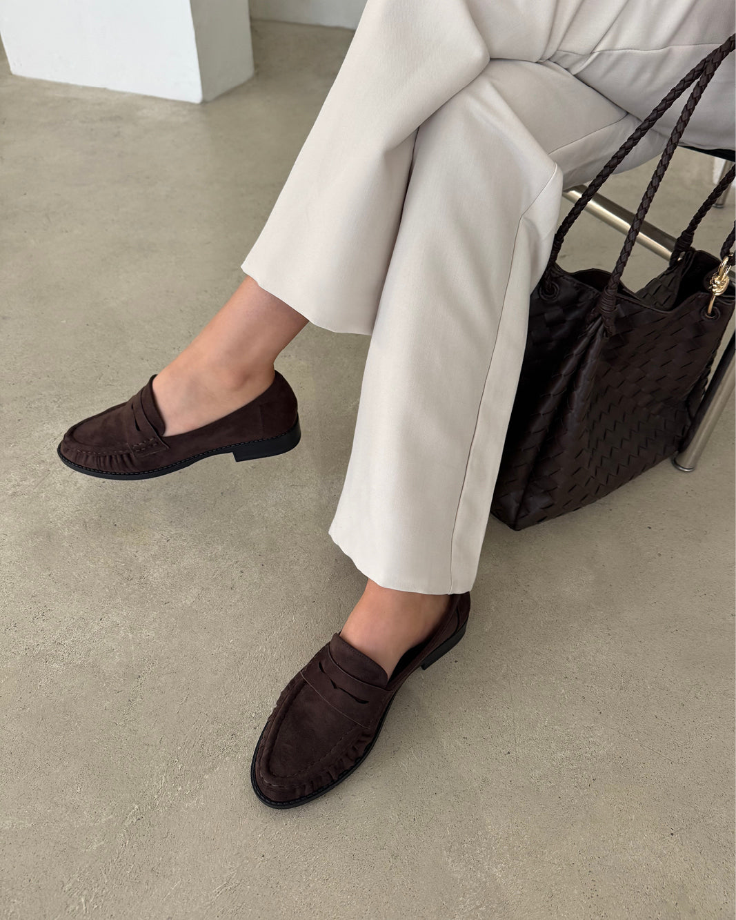 ZACCAI - DARK CACAO SUEDE-Flats-Billini-Billini