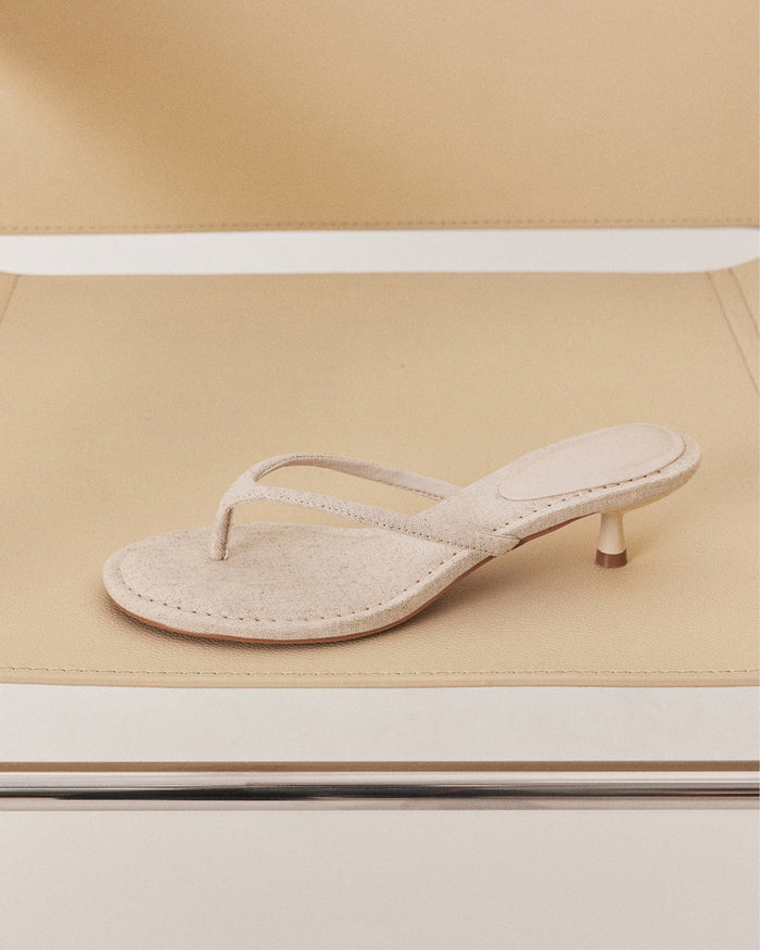 ZAVEN - WHEAT LINEN-Heels-Billini-Billini