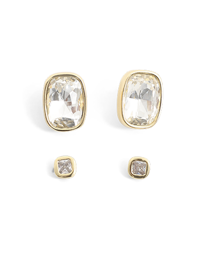ZIA EARRING PACK - GOLD PLATED 18K-DIAMANTE-JEWELLERY-Billini-Billini
