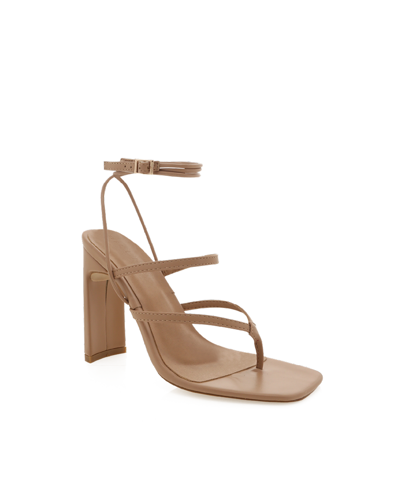 Camel Faux Suede Heeled Sandals | Dancing Shoez | SilkFred US