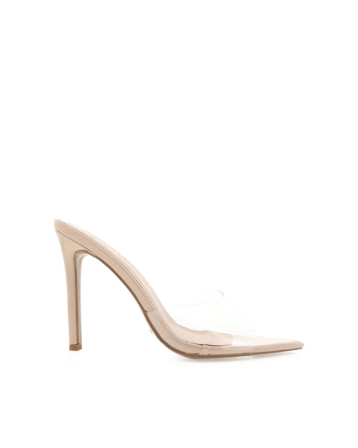 QUINETTE - NUDE PATENT-CLEAR-Heels-Billini-Billini